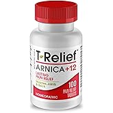 MediNatura T-Relief Arnica +12 Natural Actives - Whole Body Fast-Acting Formula for Women & Men - 100 Tablets
