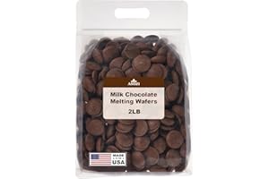 ASOZI Milk Chocolate Melting Wafers 2LB – Smooth and Creamy, Perfect for Dipping, Baking, Candy Making, and Decorating Desserts – Ideal for Fountains, Coating, and Molded Chocolates Cocoa Lite