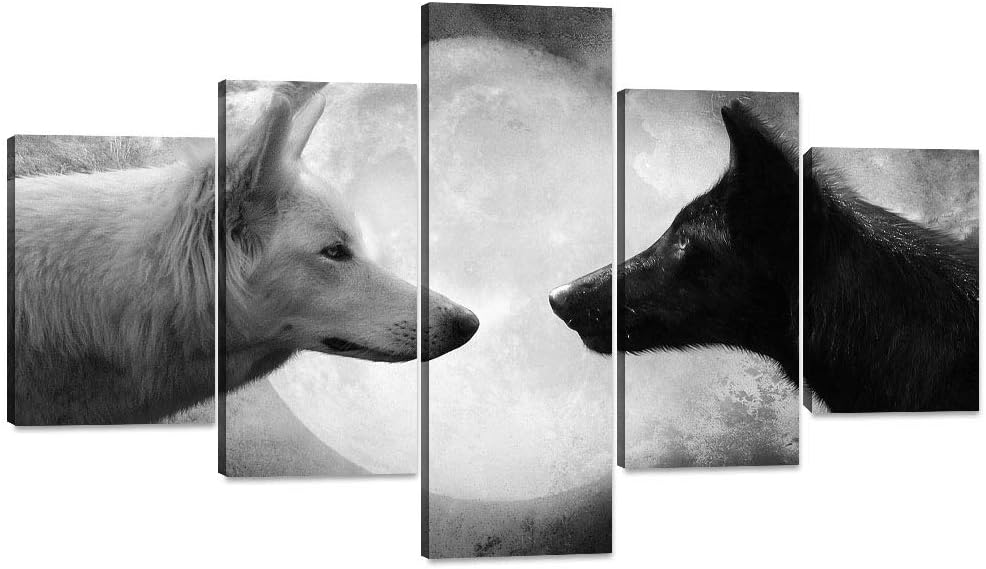 Best wolf living room paintings