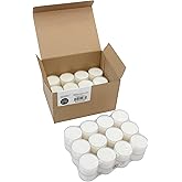 50 White Tea Light Candles Unscented - 8 Hour Burn Time - View #5