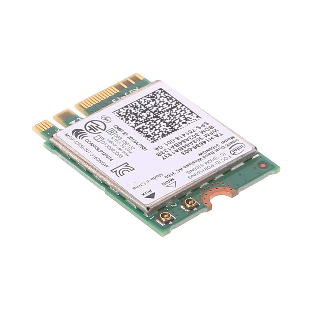 Network Cards Intel Dual Band Wireless 802 11 Ac 3160 Ngw Ngff Bluetooth 4 0 Wifi Wlan Card Electronics