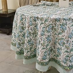 Ridhi Sage and Russian Green 100% Cotton Round 60