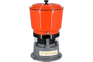 VIYUKI 9LBS Vibratory Tumbler Polishing Machine for Rocks/Metal Parts/Screw