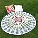 HOT Sale!Beach Hippie Tapestry,Canserin Bohemian Round Towel Yoga Mat (White)
