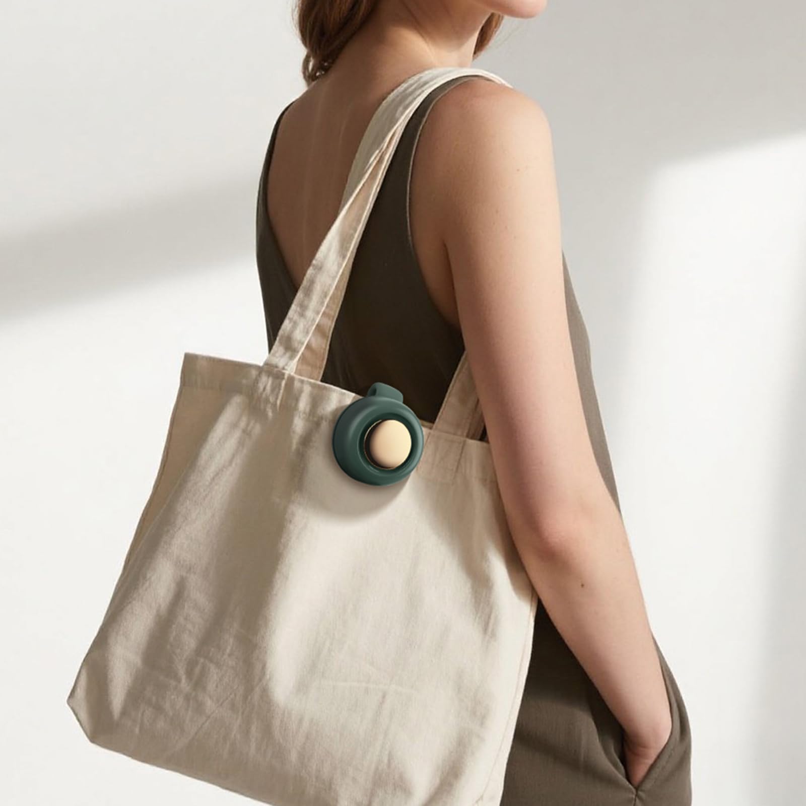 Cowenhey Portable Bladeless Fan, 3 Speed Silent Mini Whirlwind Fan, Hands-Free Wearable with Waist Clip for Office/Travel/Outdoor, USB Rechargeable Personal Cooling (White)