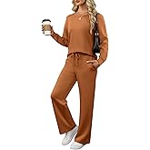 ANRABESS Women's 2 Piece Lounge Sets Casual Travel Outfits Wide Leg Tracksuit Sweatsuits Matching Set 2026 Fall Clothes
