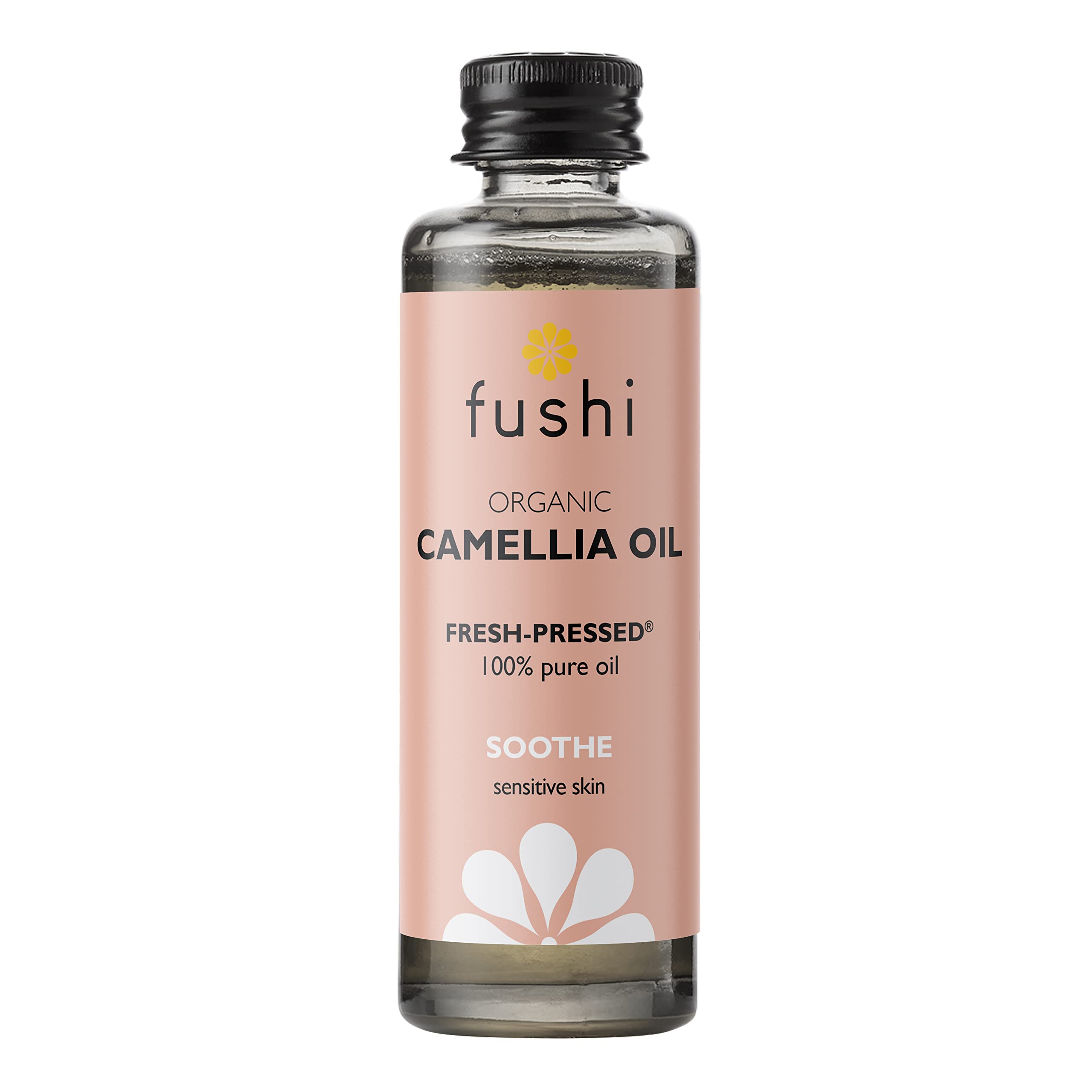 50 ml Fushi Organic Camellia Oil Fresh-Pressed Rich In Vitamins A, B, C, E, Polyphenol Best For Stretch Marks, Dry Skin, Dull Hair Ethical & Vegan Society Approved Manufactured In The Uk Cobra Red,