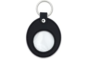 THE TOKEN SHOP AA Coin Holder Keychain | Displays Both Sides of Sobriety Chips, Medallions, Recovery Coins, and Tokens | Also Fits Apple Airtag | Waterproof Scratchproof Soft Silicone Key Ring (Black)