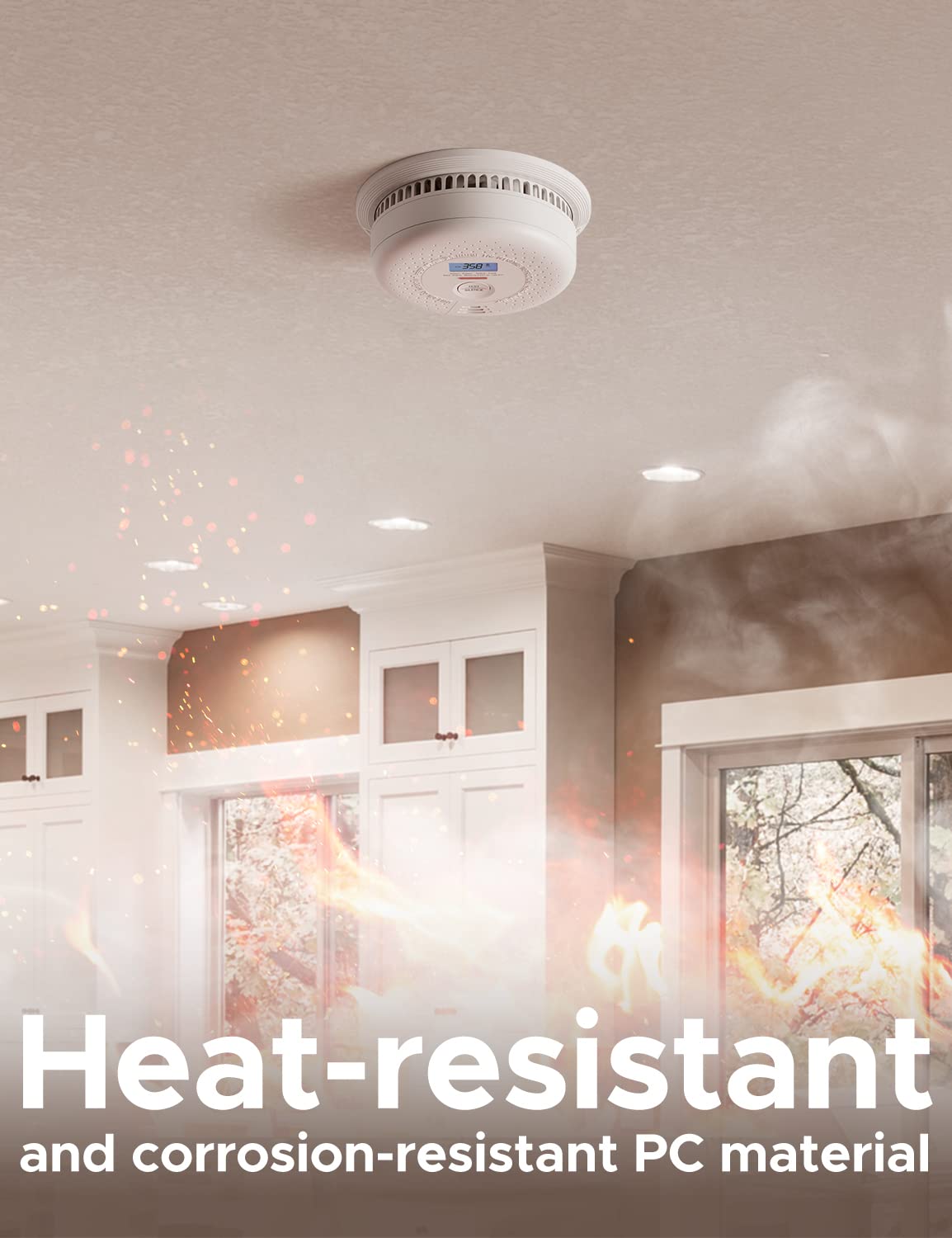 X-Sense Smoke and Carbon Monoxide Detector Combo, Wireless Interconnected Combination Smoke and Carbon Monoxide Detector with 10-Year Battery, Up to 24 X-Sense Link+ Wireless Alarms, SC01-W, 3-Pack