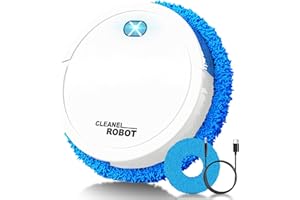 Robot Vacuum and Mop,Fully Automatic Intelligent Mute Sweeping Robot Smart Floor Mop for Tile, Wood, Marble Floors, Ultra-Qui