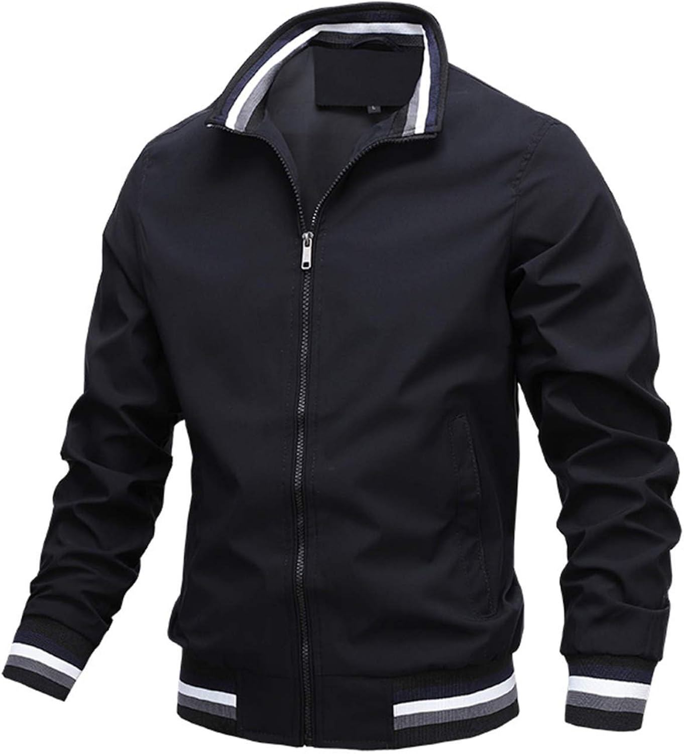 Mens Casual Jacket Zip Up Lightweight Bomber Flight Sportswear Jacket