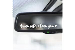 HANGWOOUS 3X Drive Safe I Love You Sticker For Car Mirror - I Love You Drive Safe Mirror Sticker - Car Window Decals - New Driver Gifts For Men, Women - Cars Accessories