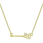 Sportybella Lacrosse Necklace, Gold Dainty Lacrosse Stick Pendant, Lacrosse Jewelry, Stainless Steel Charm, Gift for Lacrosse Player Lacrosse Accessory, (Gold)