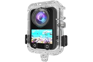 BIRGIPAR D JI Osmo 360 Dive Case, Waterproof Up to 45m (147ft) Splash Prevention Housing, Underwater Dive Protective Shell for DJI Osmo 360 with Bracket Accessories