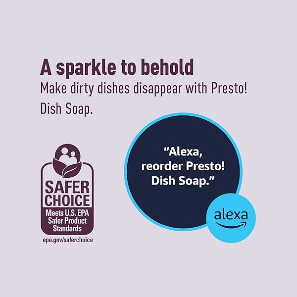 AMAZON BRAND – PRESTO! DISH SOAP, LAVENDER SCENT, 30 FL OZ, PACK OF 2
