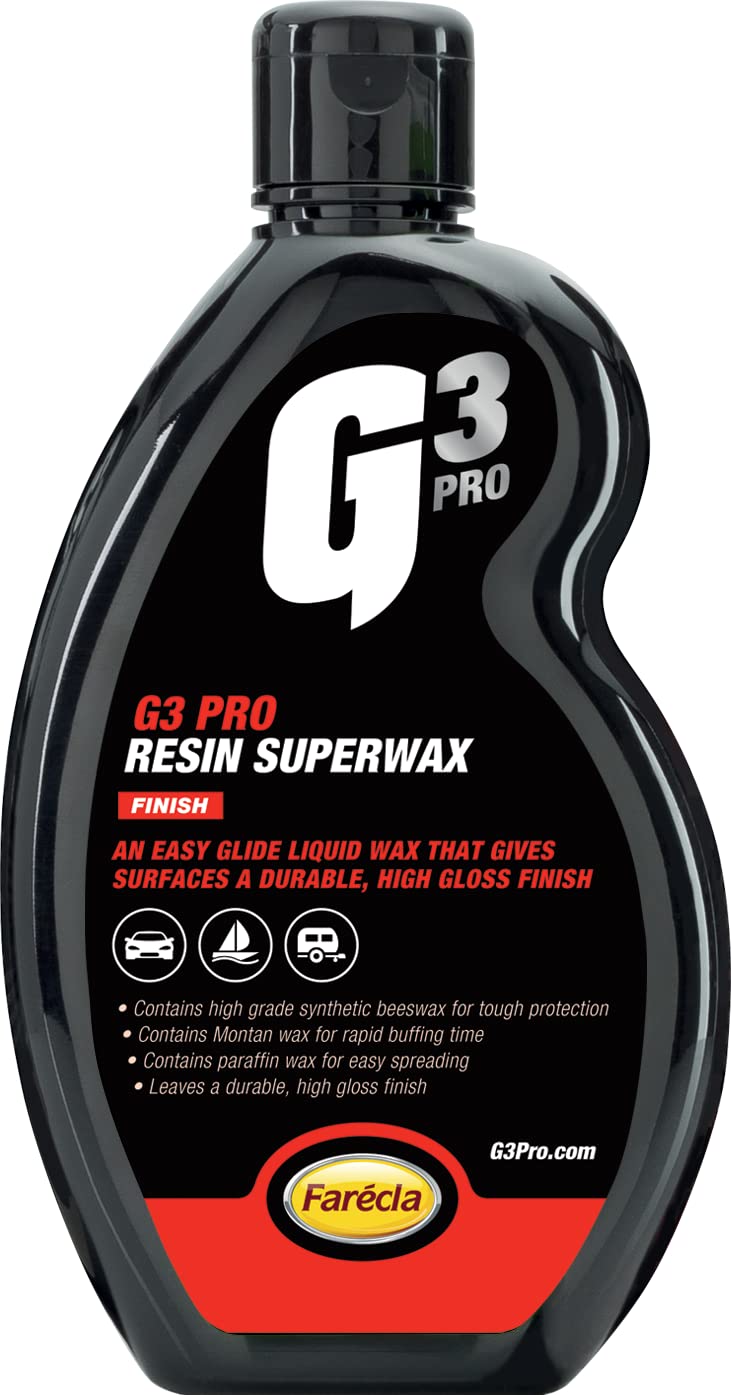 G3 Pro Resin Superwax 500ml (7166) – Easy-to-Apply Liquid Car Wax with Up to 4 Months Protection – Durable High Gloss Finish and Water Beading from Unique Wax Blend