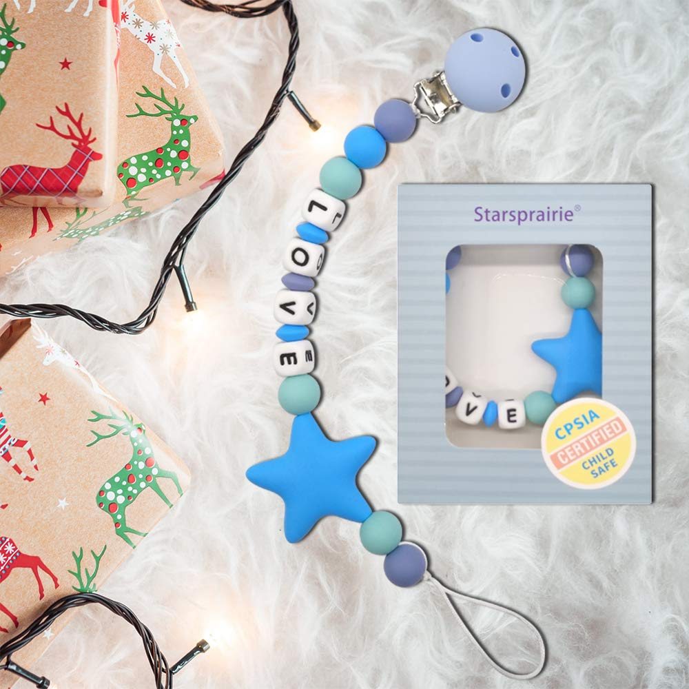 personalized pacifier clip boy