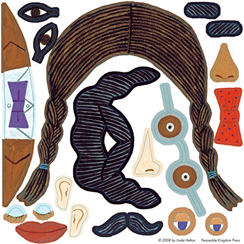 Peaceable Kingdom Sticker Fun! Funny Faces Reusable Sticker Tote