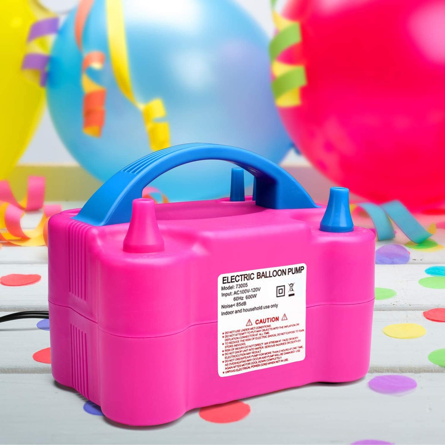 Electric Air Balloon Pump, Portable Dual Nozzle Electric Balloon Blower Air Pump Balloons Inflator for Decoration, Party, Sport,Gifts:2 Balloon Tying Tools: Toys & Games