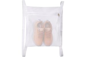 NT-ling Shoe Dryer Bag, 35x40cm/13.8x15.7inch Reusable Sneaker Wash & Dry Net Bag for Dryer Sneaker Laundry Bags Large HoneyC
