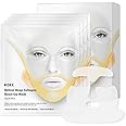 Deep Collagen Retinol Face Mask 4pcs - Instant V-Line Lifting & Tightening Mask for Wrinkles | Anti-Aging Sheet Mask with Collagen + Retinol | Korean Skincare for Smile Lines & Forehead