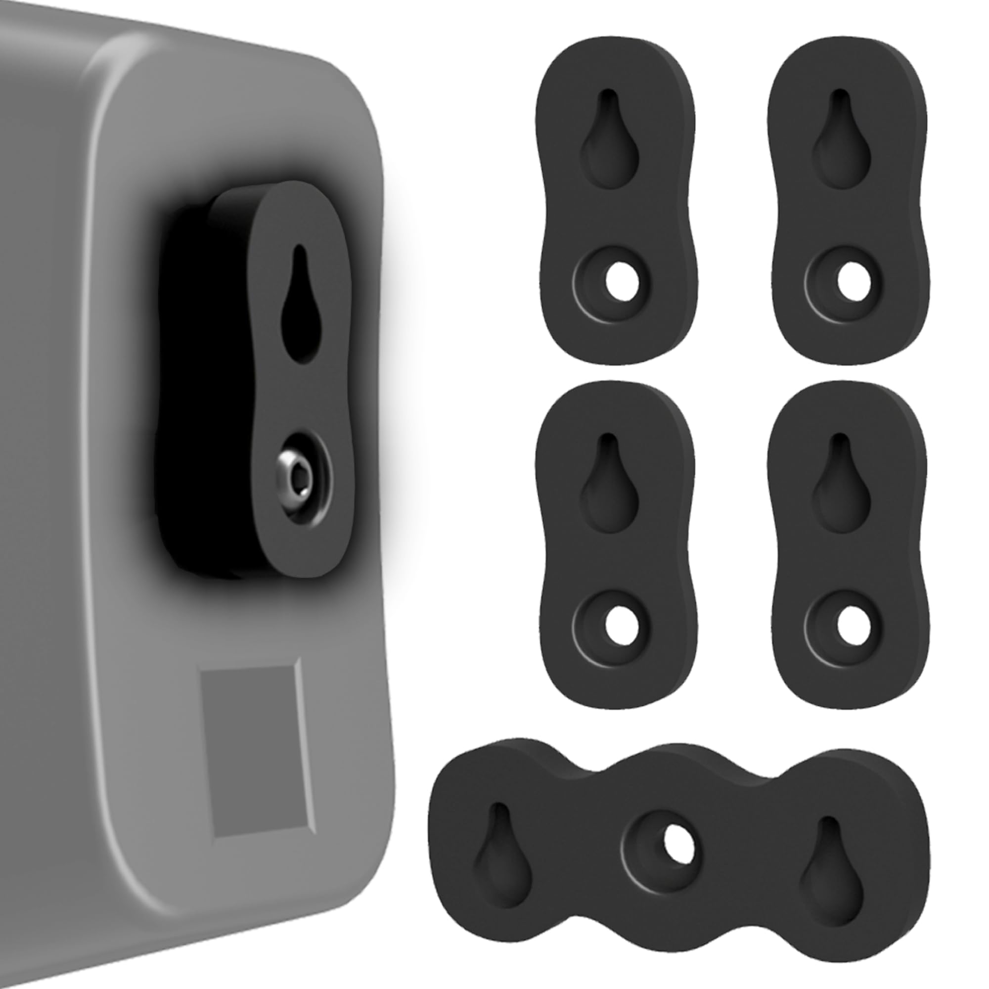 Photo 1 of 1/4" x 20 Universal Slim Wall Mount Brackets 5.1 for Surround Sound Speaker System Home Theater 3D Printed Compatible with Logitech Z906 Klipsch Monitor Audio Sony Bose Panasonic Boston