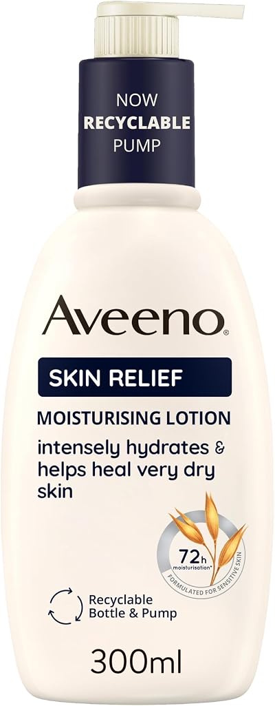 Aveeno Skin Relief Moisturising Lotion 300ml Triple Oat Shea Butter 72Hr