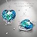 LADY COLOUR Jewelry Gifts for Women Blue Heart Pendant Necklace for Her Made with Crystals Hypoallergenic Jewelry for Her Gift Box Packing Valentines Day Birthday Gifts