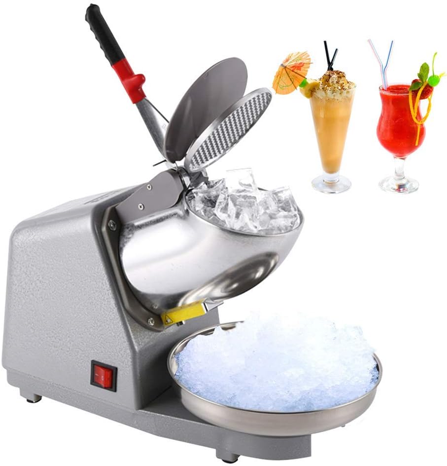 IDABAY Snow Cone Maker Machine 380w, Electric Stainless Steel Snow Cone