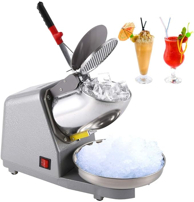IDABAY Snow Cone Maker Machine 380w, Electric Stainless Steel Snow Cone
