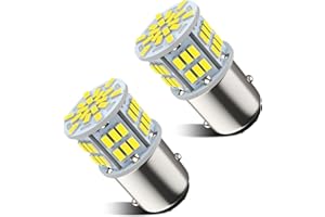 1157 BAY15D LED Bulb Safego 2 PCS 6000K 5W Car Reverse Rear Turn Signal Parking Light 54SMD 3014 P21W White Lamp 12V Non-canb