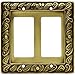 Franklin Brass Paisley Wall Plate, Tumbled Antique Brass Double Decorator Switch Cover, 1-Pack, 64038