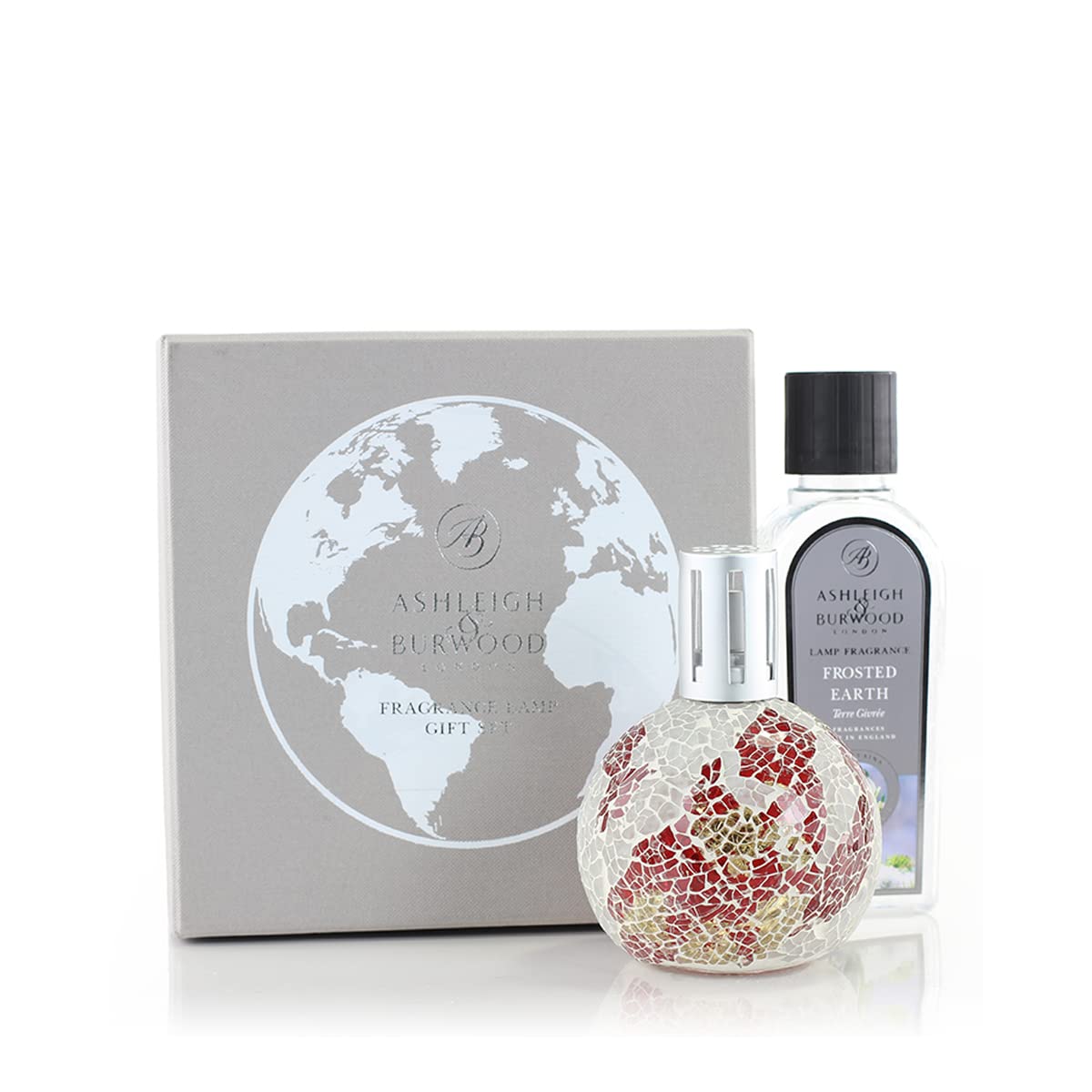 ASHLEIGH & BURWOOD | Magma red Gift Set | Hand Crafted Earth’s Magma Lamp & Frosted Earth Fragrance 250ml