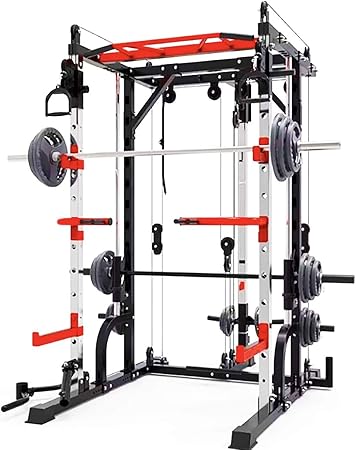 Amazon Arumin ウエイトトレーニング 大型マシン マルチスミスマシン パワーラック 懸垂 チンニング スミスマシン トレーニング器具 フィットネスマシン 筋トレ バーベル 自宅 大胸筋 腹筋 背筋 Arumin 大型マシン