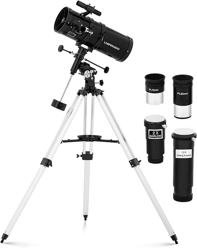 Uniprodo Reflector Telescope + Tripod Reflecting Telescope Astronomy