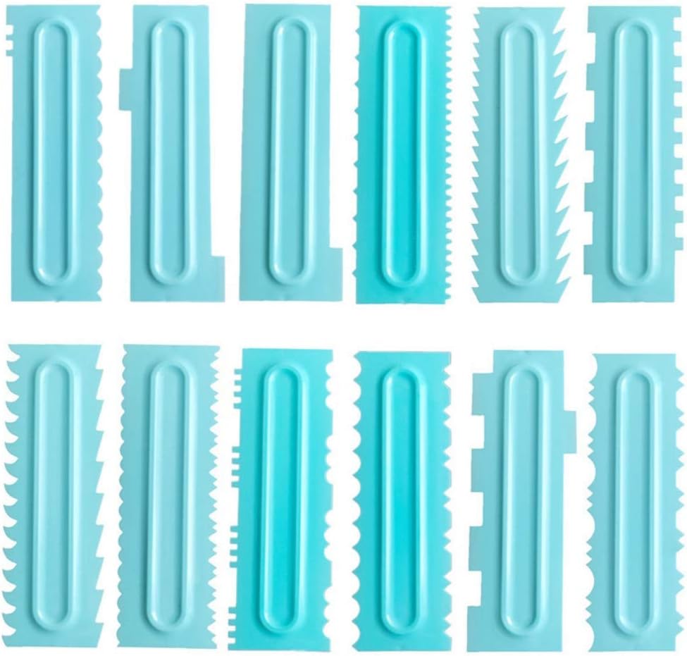 LoveAir Cake Scraper Cake Decorating Comb Smooth Cream Decorating Pastry Icing Comb Fondant Spatula Baking Pastry Tools 3pcs/Set