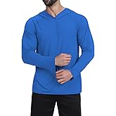 Men's UPF 50+ Sun Hoodie – Quick-Dry Long Sleeve Fishing Shirt for Fall & Winter, Lightweight for Hiking & Yard Work