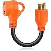 OPL5 30 Amp 4 Prong Locking Male to 30 Amp Female 12 inch RV 30 Amp Plug Generator Adapter Heavy Duty RV Adapter Power Cord w