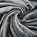 Oversize Flannel Throw Blanket with Cozy Plush Soft Cover for Sofa Chair and Bed Furniture Gift for Couch Bed Luxurious Warm Lightweight Traveling and Cozy for All Seasons Grey