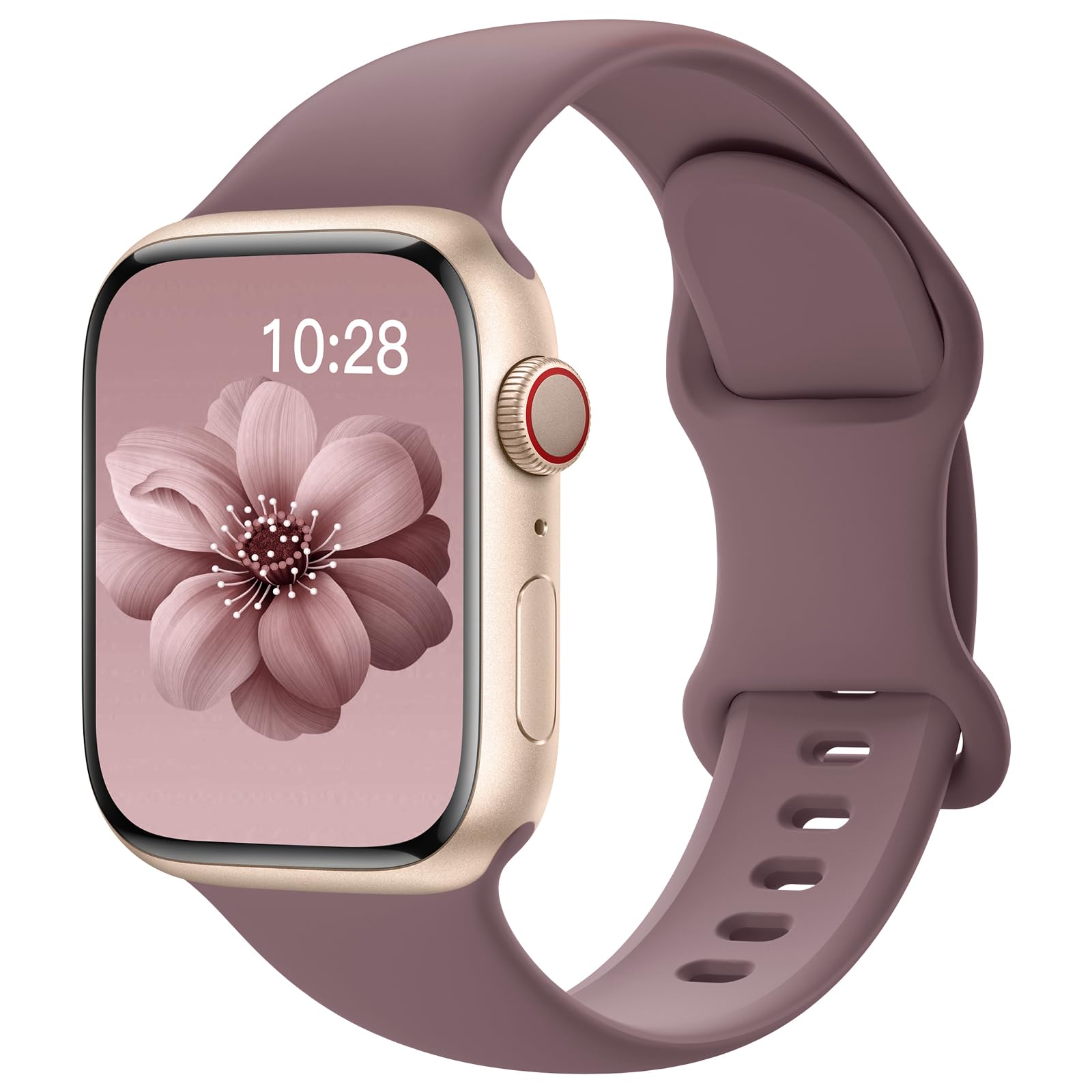 Yoohoo Soft Silicone Strap Compatible with Apple Watch Straps 38mm 40mm 41mm 42mm 44mm 45mm 46mm 49mm Women Men,Sport Replacement Bands for iWatch Series 11 10 9 8 7 6 5 4 3 2 1 SE Ultra,SmokeViolet — image 1