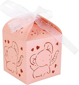 Caja de caramelos con diseño de elefante cortado a láser con ...