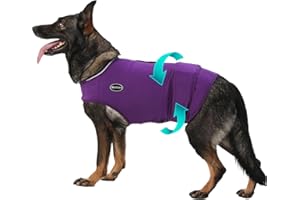 Meifsou Dog Anxiety Vest, Skin-Friendly Thunder Jacket for Dogs, Dog Calming Shirt for Thunder, Fireworks, Vet Visits and Separation - Keep Pet Calm Without Medicine, Fit for Small Medium Large Dogs