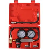 TU-21Cylinder Leak Down Tester Kit, Automotive Engine Compression Leakage Test Kit for Cars Trucks Motorcycles
