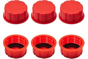 Mapleza 6 PCS Gas Can Cap Replacement - Perfect Lid for 5 Gallon Gas Cans, Fits Midwest, Surecan, Briggs, Blitz,Ideal for Gasoline Tank Storage,Coarse Thread