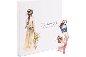 JOYCHOIC Scrapbook Stickers Set, 100Pcs Aesthetic Girls Sticker for Scrapbooking and Journaling Water Bottles, Junk Journal Supplies, Bullet Journals Materials, Planner Arts Craft Collage People Teens