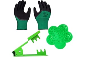 QIUKUI 3 pcs Professional Rose Stripper Garden Hand Tool Sets Thorn Remover Tool Kit Thorn and Leaf Stripping Tool Garden Glove