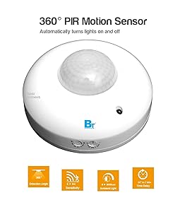 Blackt Electrotech 360 Degree PIR Motion Sensor With Light Sensor (Ceiling Mounted)
