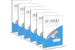 HIIMIEI Acrylic Sign Holder 8.5 x 11: Table Menu Display Stand, Clear Plastic 8.5x11 Double Sided Picture Frames for Desk Display(6 Pack)