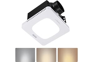 VEVOR Bathroom Exhaust Fan with LED Light, 80-110-130 CFM Bathroom Vent Three Gear Color Temp, 1.5 Sones Low-Noise, Premium A