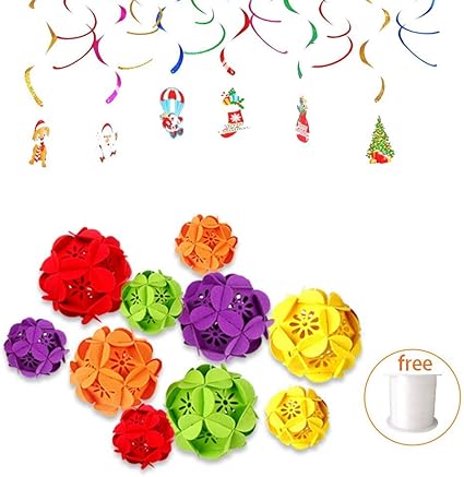 Amazon Com Festival Hanging Swirl Decoration Kit 10 Pcs Diy